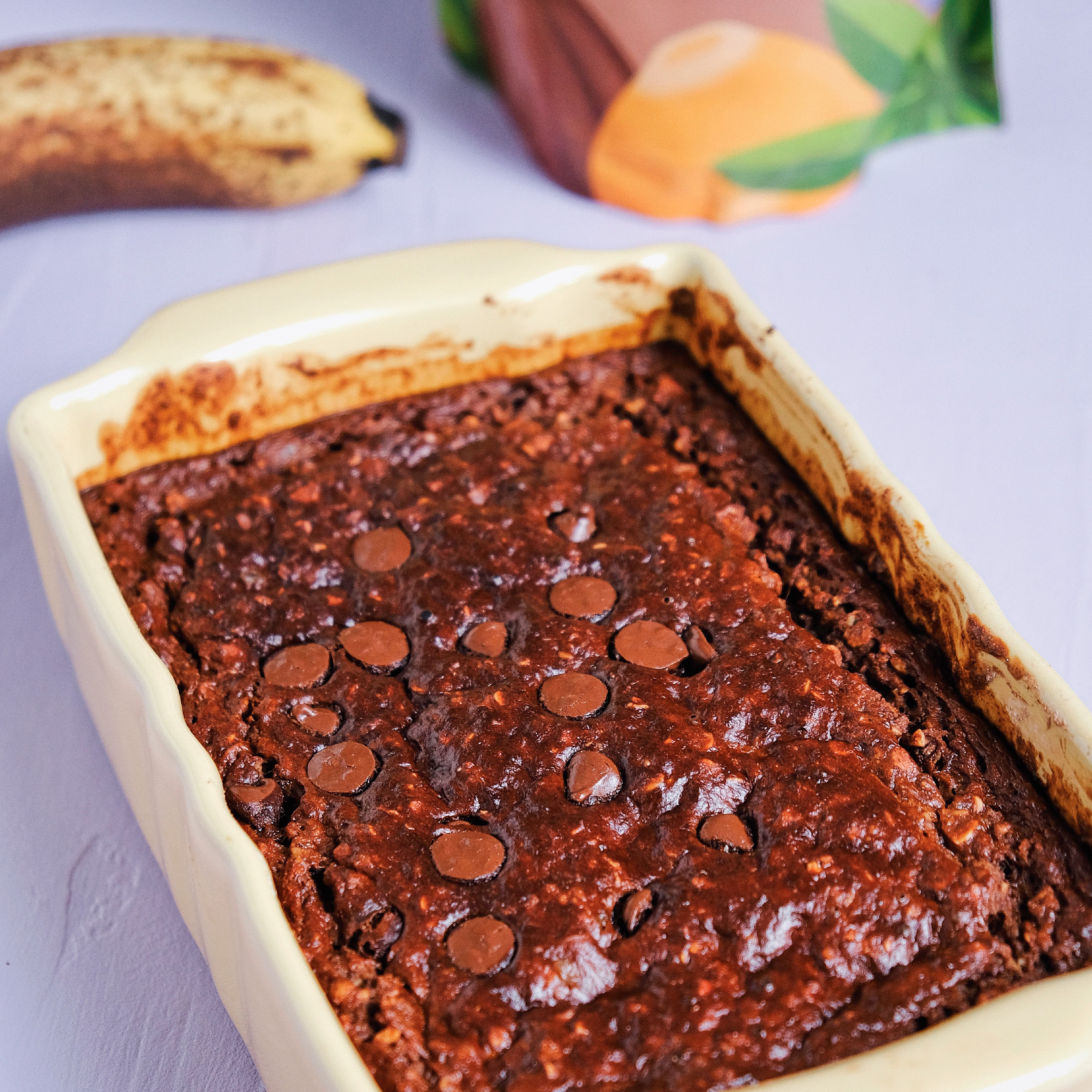Chocolate Brownie Banana Bread Baked Oats