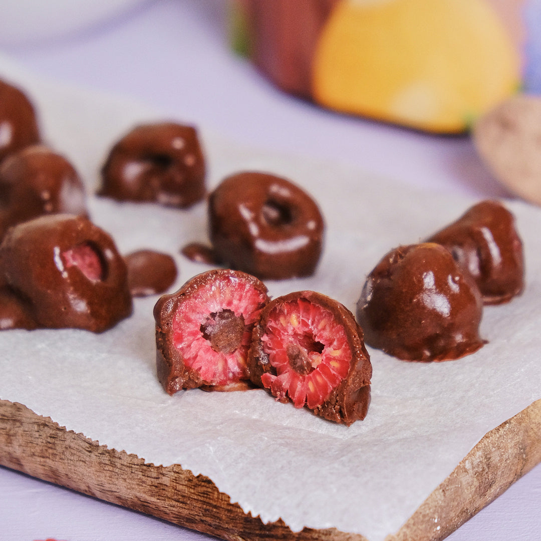 Chocolate covered raspberries tarwi
